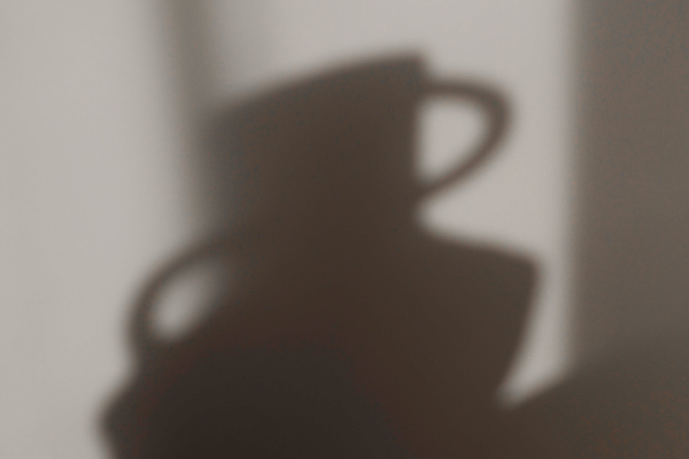Shadow of a vase on the wall